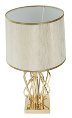 Lampe de table Glam doré et crème