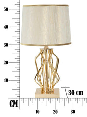 Lampe de table Glam doré et crème