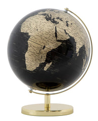 Globe décoratif en plastique et base en métal