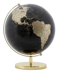 Globe décoratif en plastique et base en métal