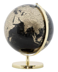 Globe décoratif en plastique et base en métal