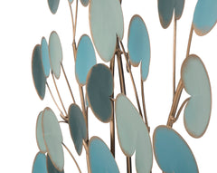 Panneau décoratif arbre en métal argenté