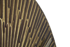Horloge murale ronde métal bronzé