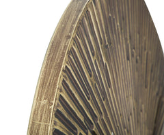 Horloge murale ronde métal bronzé