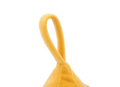 Butoir de porte triangle Velours Orange avec pendentif