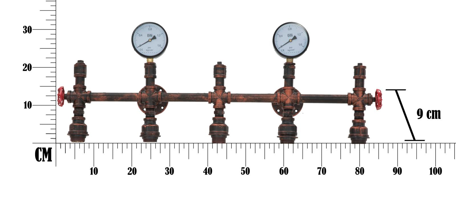 WALL LAMP INDUSTRY 5 LIGHTS CM 86X9X32