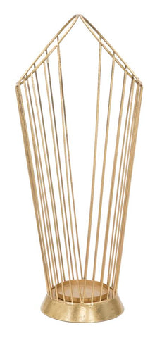Porte-parapluie en acier doré minimaliste