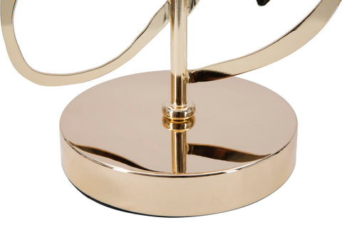 Lampe de table Glam Harts métal or abat-jour tissu noir