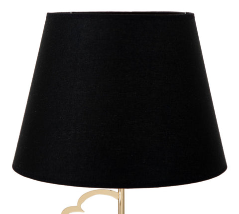 Lampe de table Glam Harts métal or abat-jour tissu noir