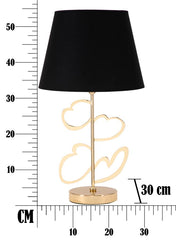 Lampe de table Glam Harts métal or abat-jour tissu noir