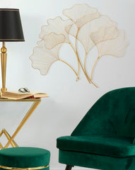 Panneau décoratif géométrique en métal doré