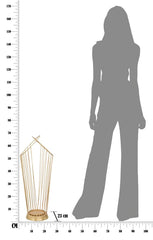 Porte-parapluie en acier doré minimaliste