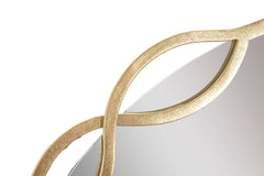 Miroir rond Eleonor métal doré