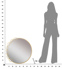 Miroir rond Eleonor métal doré
