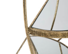 Support de téléphone en métal et verre Twisty Or et Verre Transparent