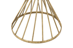 Table ronde Hypnos métal doré et verre