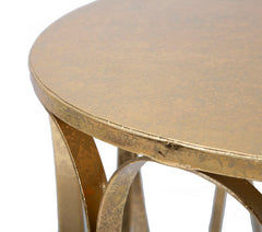Table ronde Venice métal doré