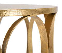 Table ronde Venice métal doré