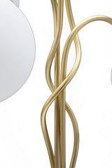 Lampe de table Glamy 4 lumières Métal doré et Verre opaque