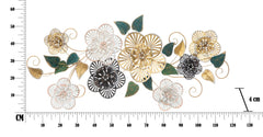 Panneau en métal motifs floraux 3D
