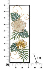 Panneau décoratif en métal Campur motifs géométriques et floraux