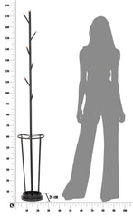 Porte-parapluie rond Glam métal Noir