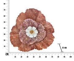 Panneau métallique Bunga feuilles 3D