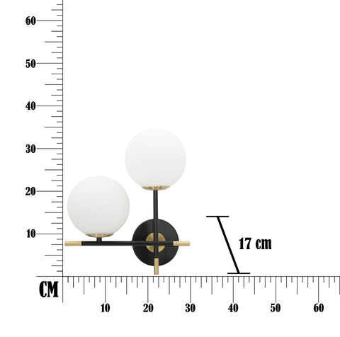WALL LAMP DARKY DOUBLE CM 30x17x35
