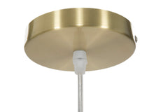 Lampe de plafond Glamy sphère en verre blanc et métal doré