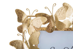 Cadre photo métal doré décor papillons
