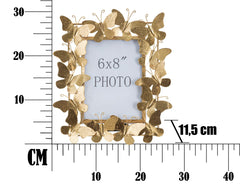 Cadre photo métal doré décor papillons