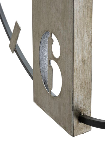 Reloj de pared metálico Negro y Plata