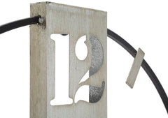 Horloge murale en métal Noir et Argent
