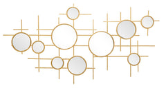 Miroir mural géométrique Gloxy doré