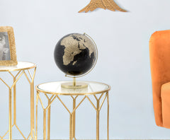 Globe décoratif en plastique et base en métal