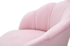 Tabouret de bar Vienna Velours Rose pieds dorés