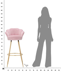BAR STOOL BAR VIENNA ROSA CM 55X53X110