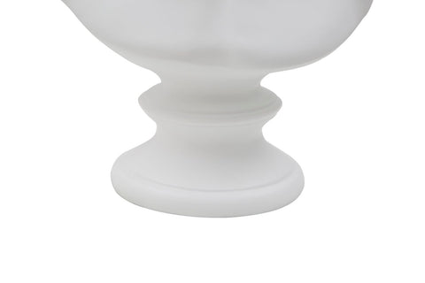 Escultura de cabeza de hombre de poliresina blanca