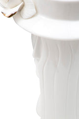 Vase femme porcelaine blanche décorations dorées