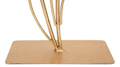 Sculpture déco en métal doré feuilles