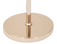 Lampe de sol Ovy Métal Doré Abat-jour Tissu Rose