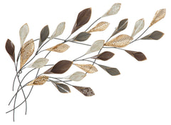 Panneau mural en fer design nature motifs géométriques et fleurs