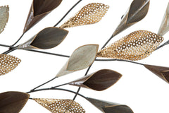 Panneau mural en fer design nature motifs géométriques et fleurs