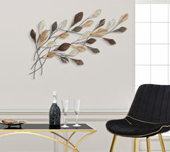 Panneau mural en fer design nature motifs géométriques et fleurs