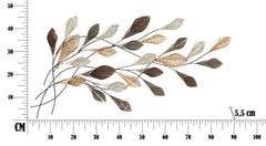 Panneau mural en fer design nature motifs géométriques et fleurs