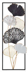 Panneau mural en métal motifs géométriques et floraux décor naturel