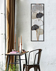 Panneau mural design géométrique métallique Ory couleurs Noir et Or