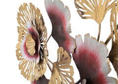 Panneau mural en métal design floral 3D