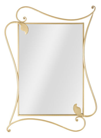 Miroir mural Péthale métal doré