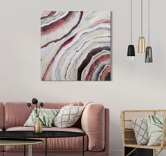 Tableau abstrait cadre en bois couleurs brillantes